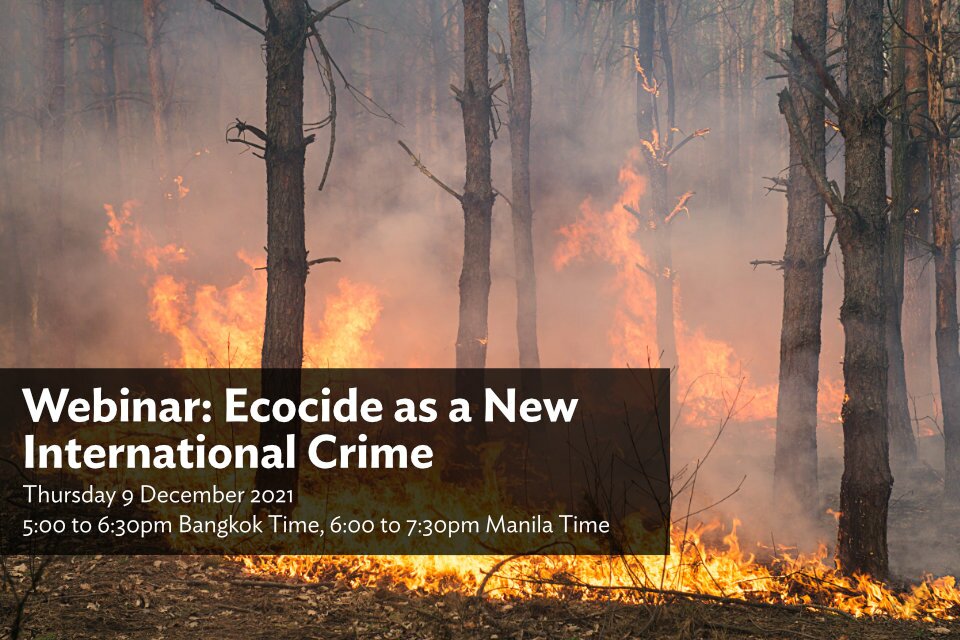 Webinar: Ecocide as a new international crime Webinar: Ecocide as a new international crime
